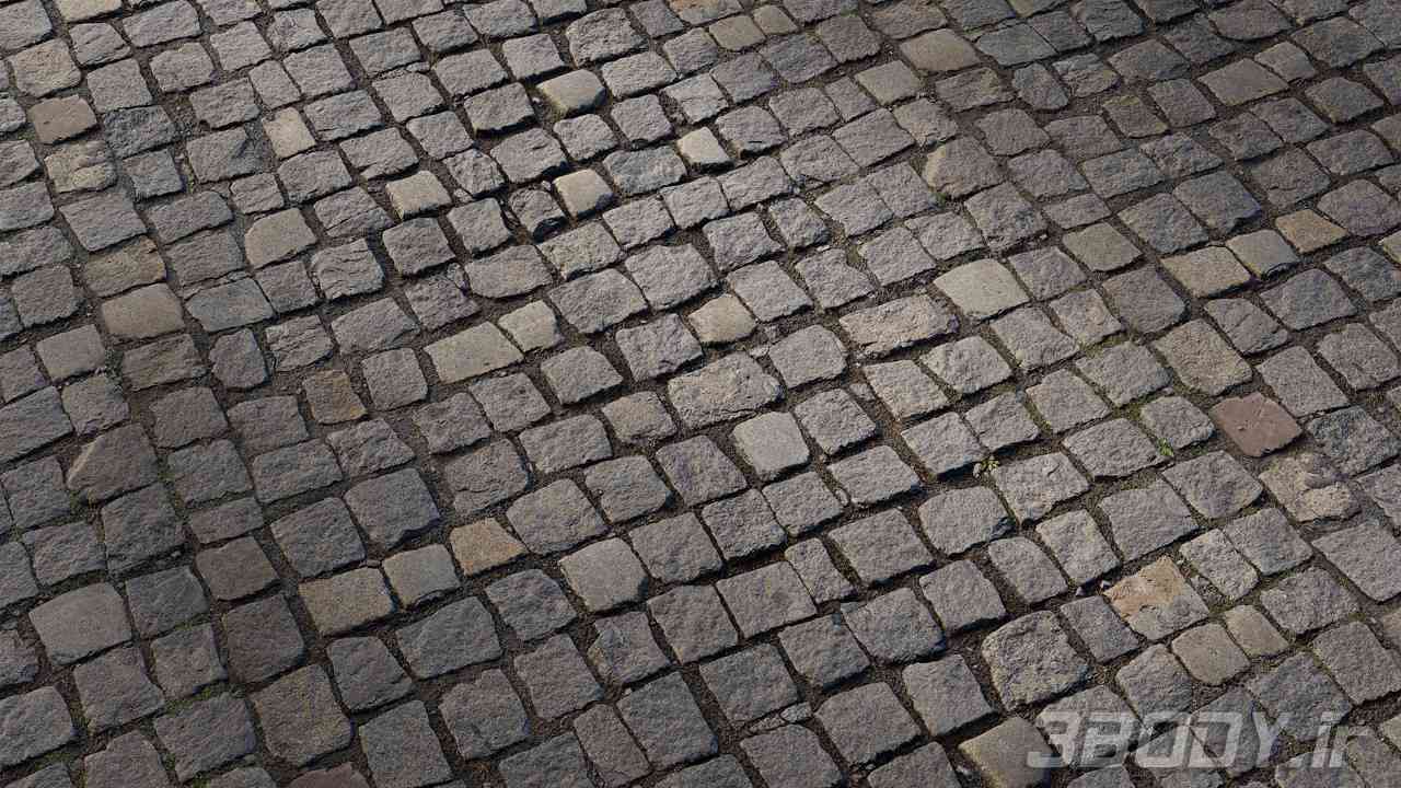 متریال سنگفرش cobblestone stone عکس 1